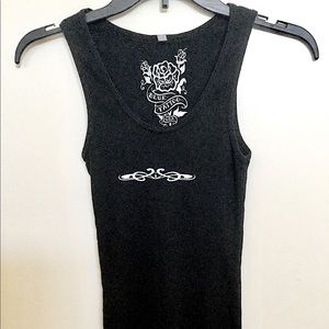 Blue Tattoo Tank Top